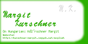 margit kurschner business card